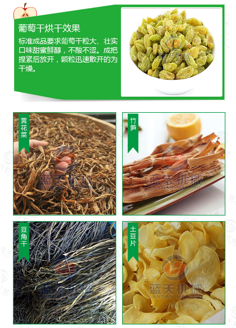果蔬烘干機產(chǎn)品烘干介紹